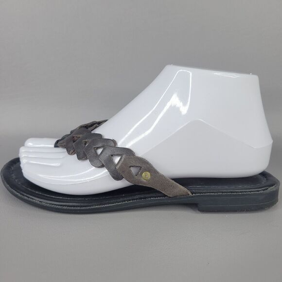 Seychelles Womens Flip Flops Braided Slip On Comfort Flat Leather Brown Size 6 - Picture 2 of 12